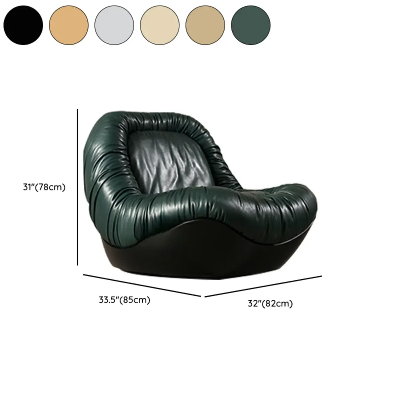 Contemporary Faux Leather Armless Person Side Chair #size