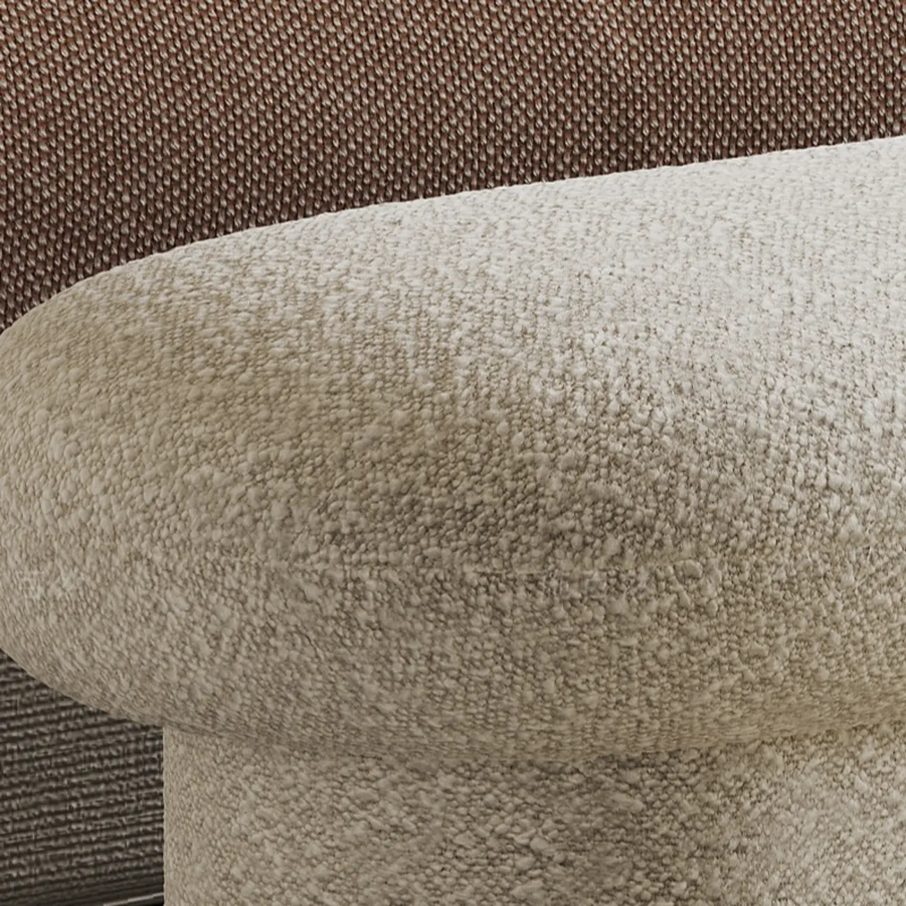 59" Contemporary Beige Upholstered Bedroom Bench Image - 5 | homeyfad