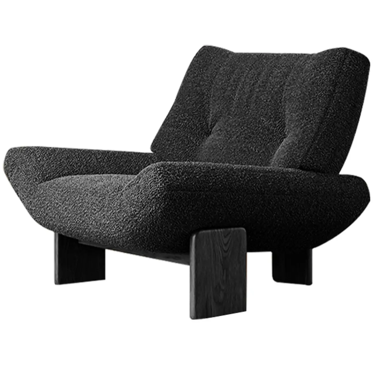 Modern High Back Chenille Accent Chair Living Room Image - 5 | homeyfad