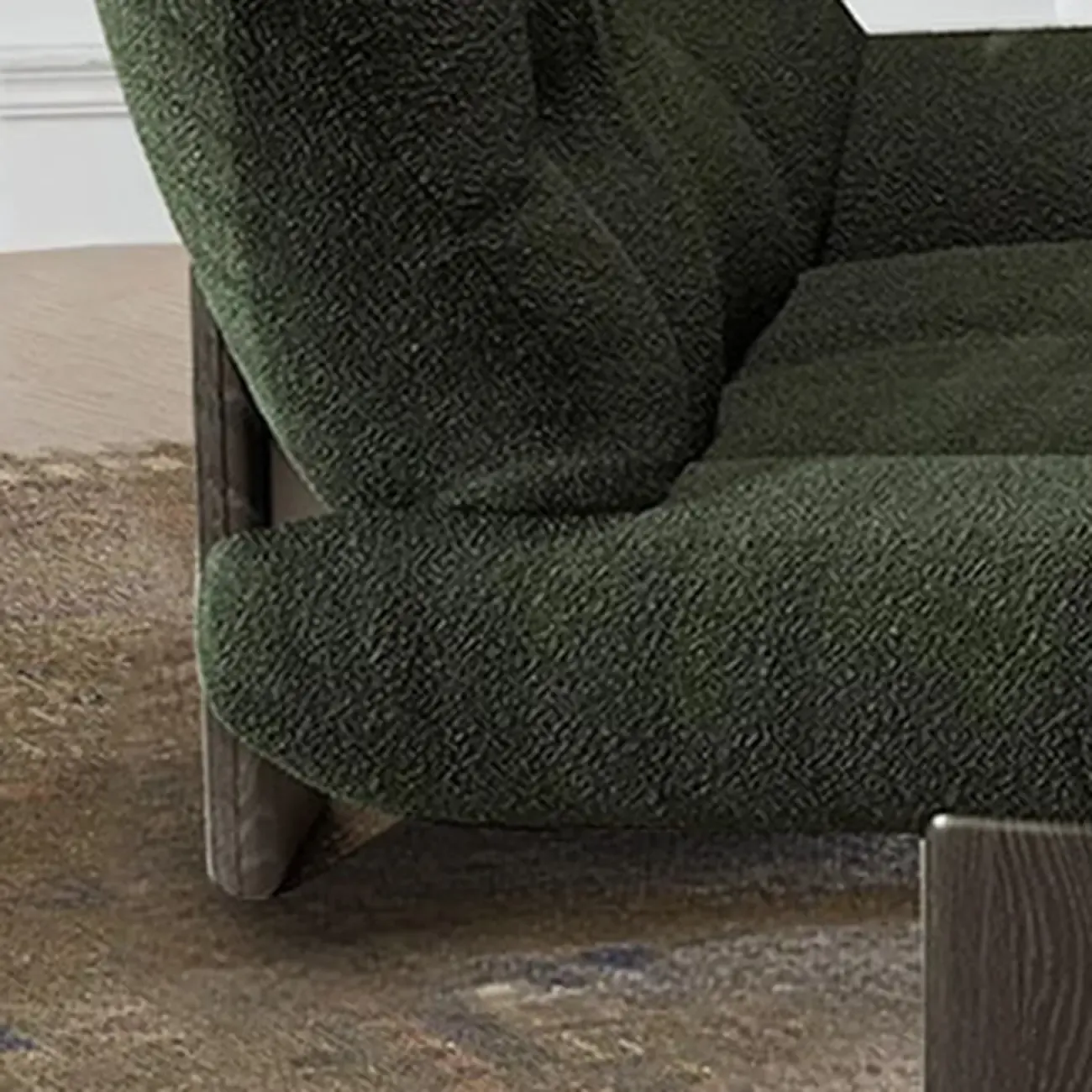 Modern High Back Chenille Accent Chair Living Room Image - 6