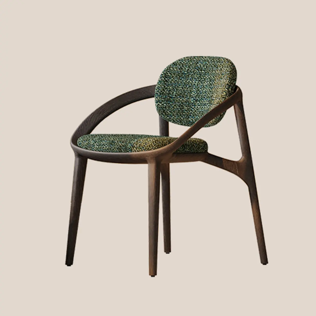 Modern Upholstered Arm Dining Chairs with Foot Pads Image - 12 | homeyfad