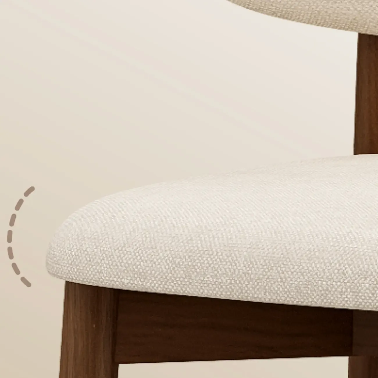 Mid Century Modern Upholstered Bar Stool with Back Image - 7