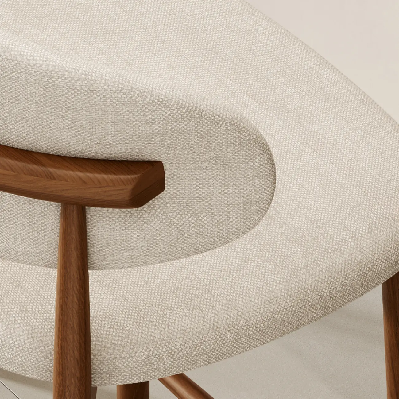 Mid Century Modern Upholstered Bar Stool with Back Image - 5 | homeyfad