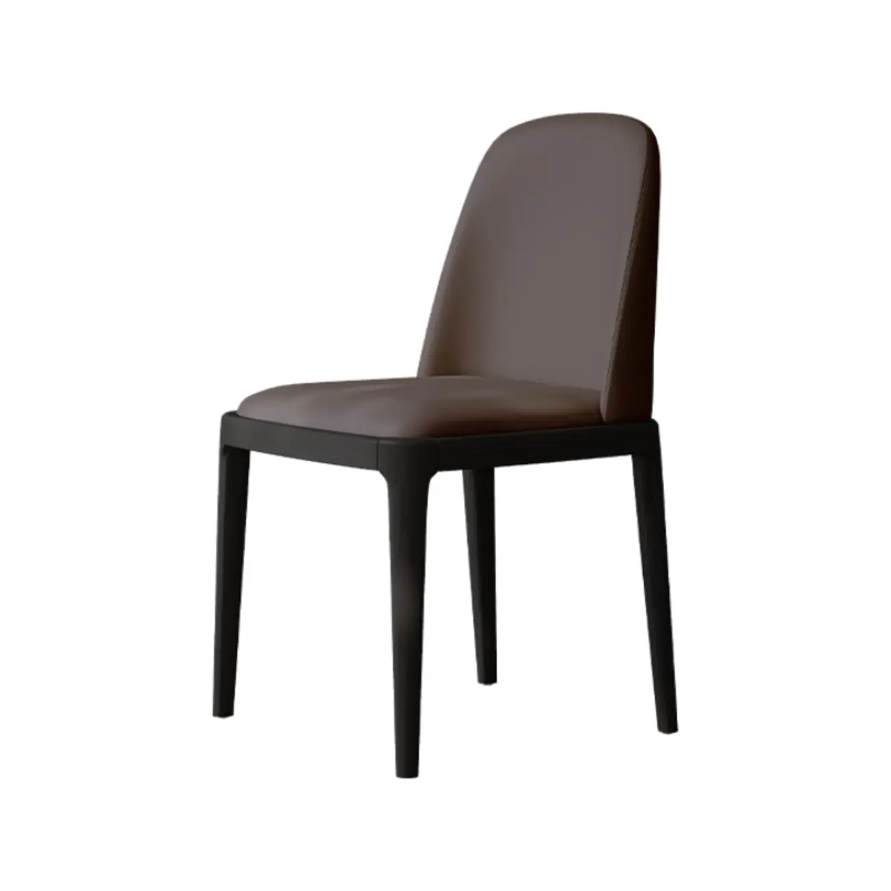 Elegant White Faux Leather Armless Wood Dining Chair Image - 16 | homeyfad