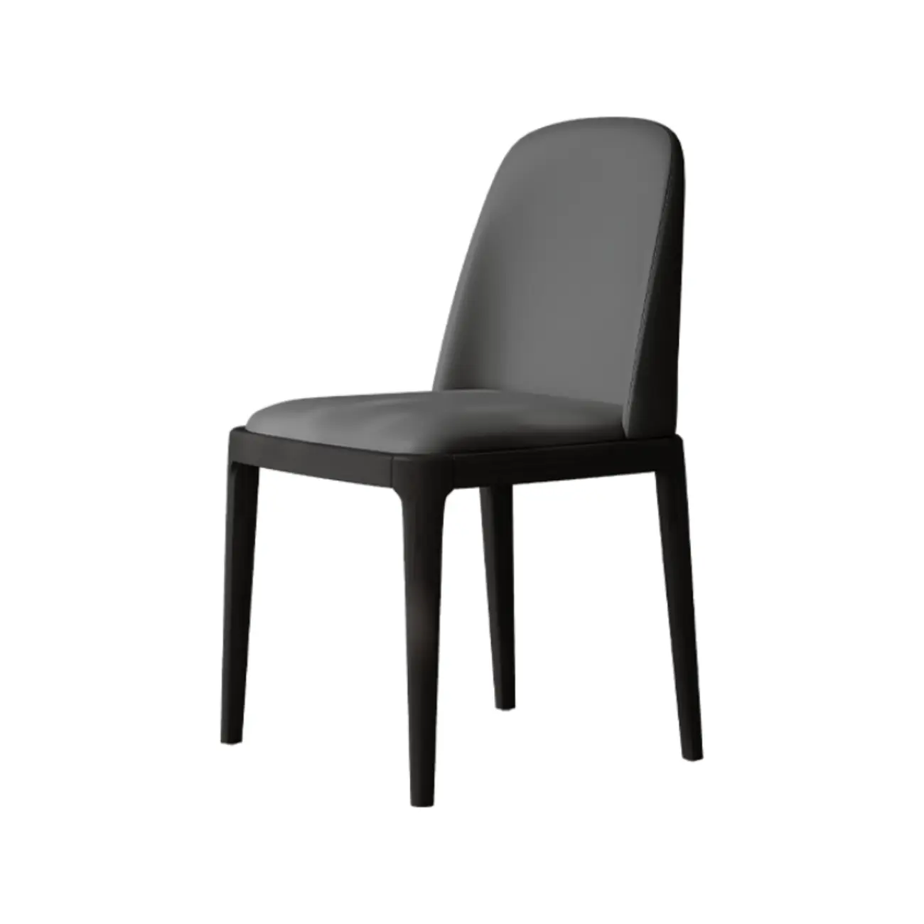 Elegant White Faux Leather Armless Wood Dining Chair Image - 18 | homeyfad