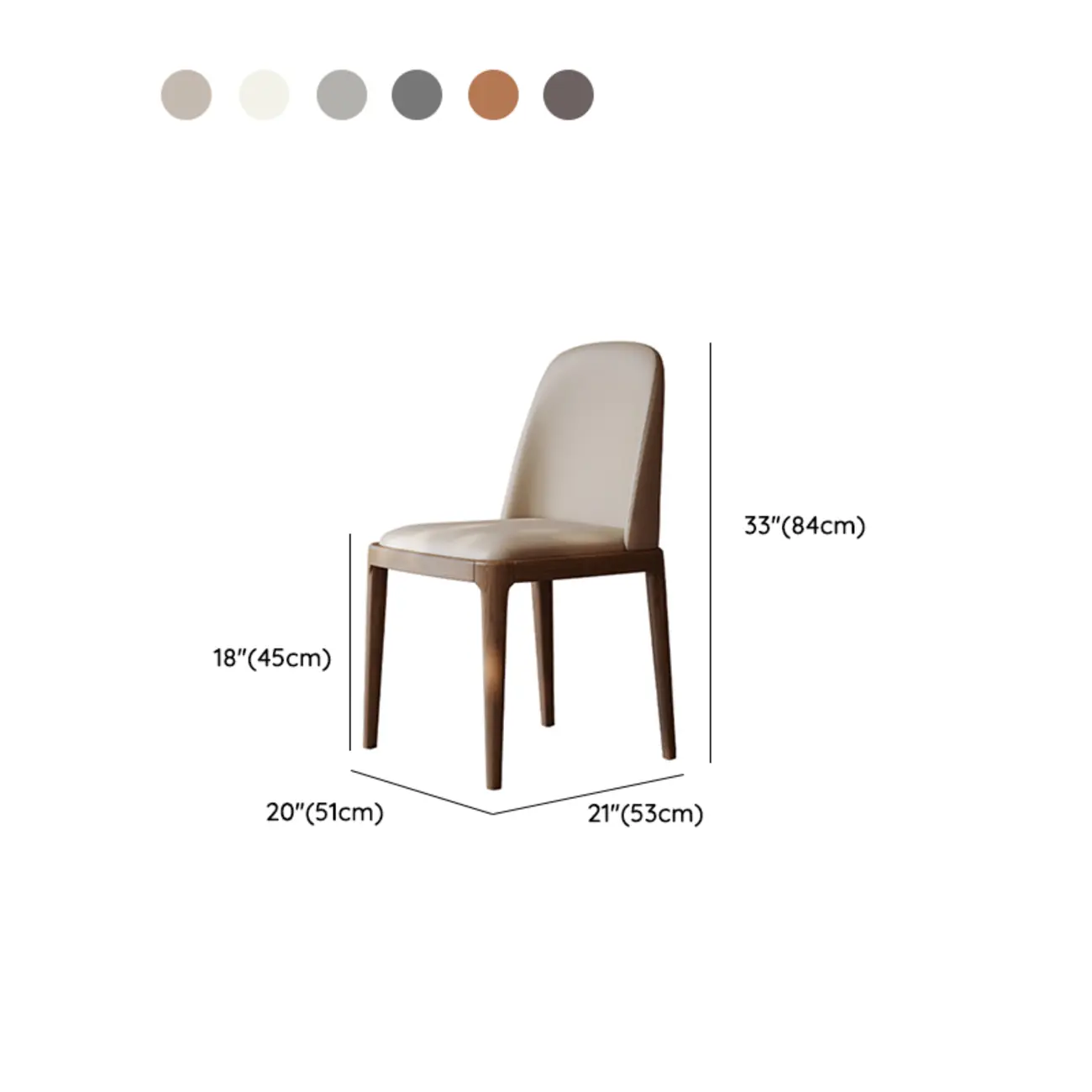 Elegant White Faux Leather Armless Wood Dining Chair #size | homeyfad