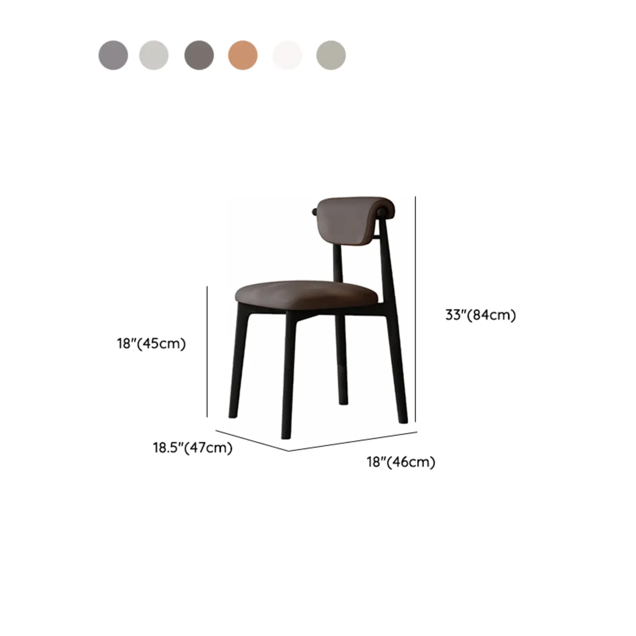 Wooden Armless Faux Leather Low Back Dining Chairs Image - 21 | homeyfad