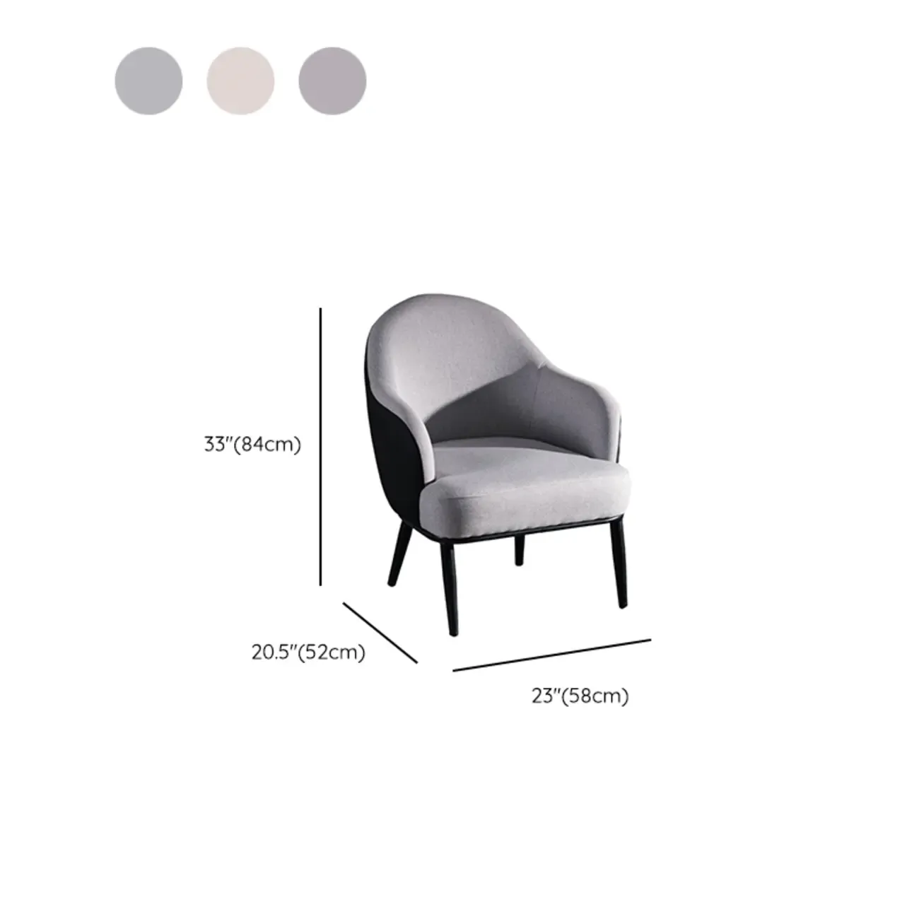 Modern Barrel Chair Faux Leather Living Room Image - 14