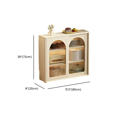 Modern Black Slab Cabinet Sideboard with Storage #size