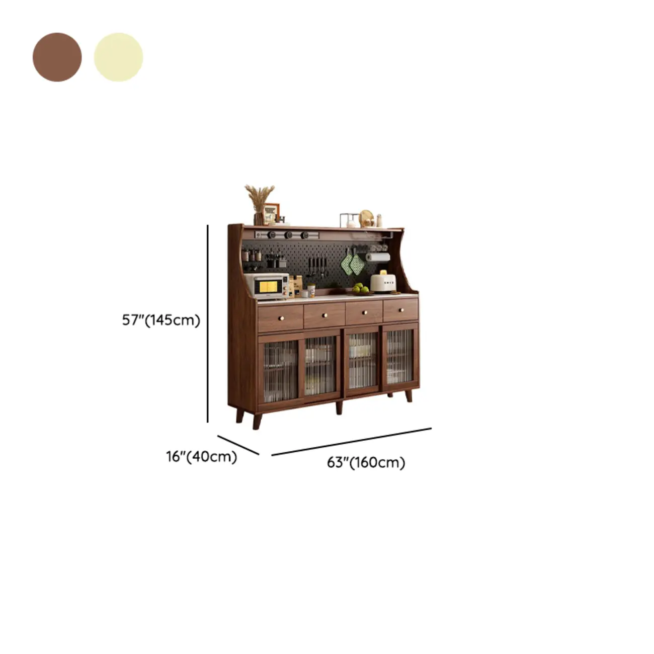 Modern Slab Buffet with Stone Countertop and Sliding Doors Image - 21 | homeyfad