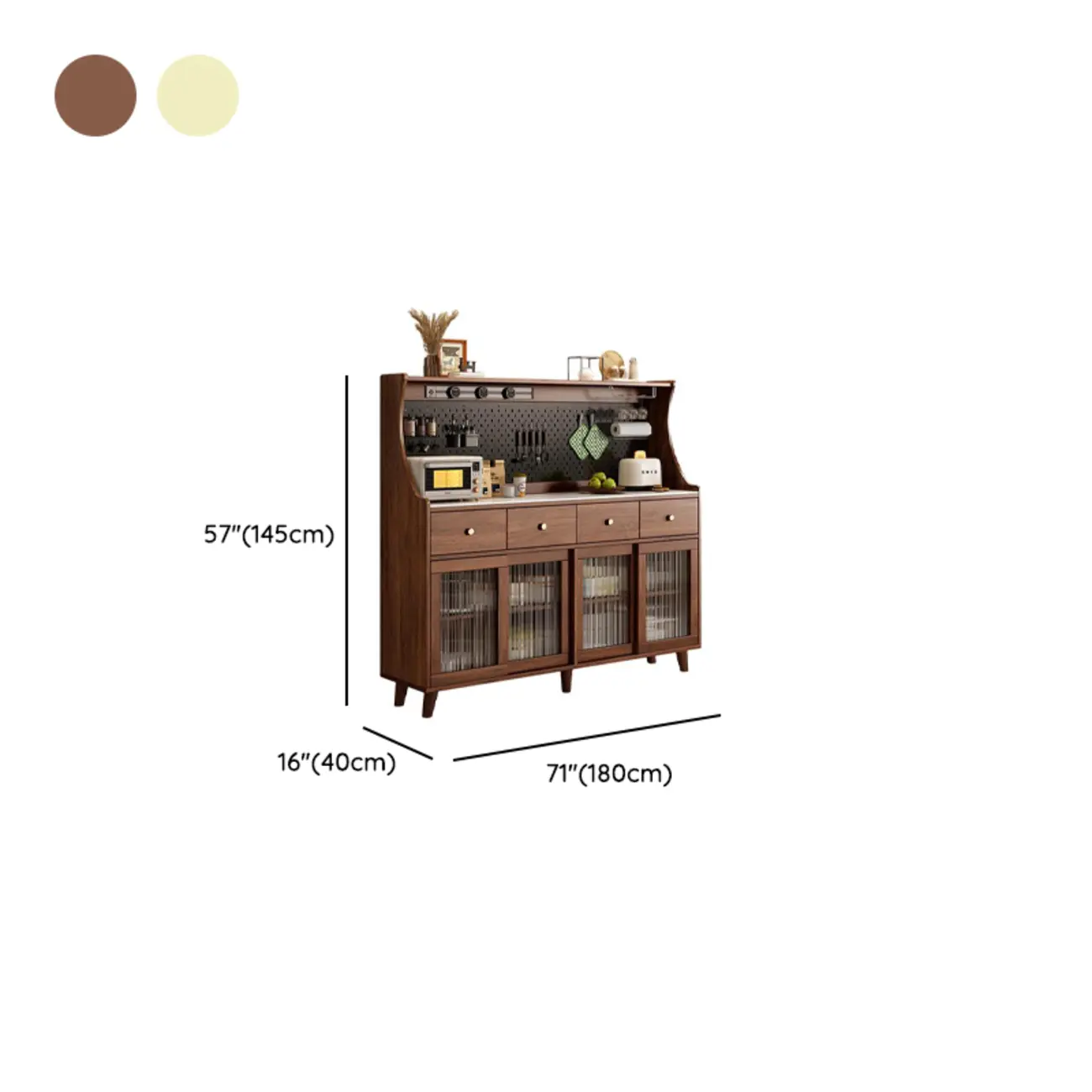 Modern Slab Buffet with Stone Countertop and Sliding Doors Image - 22 | homeyfad