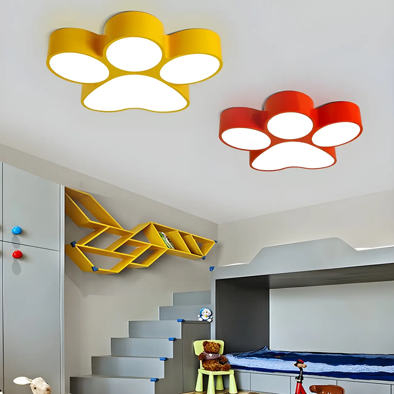 Creative Metal LED Flush Ceiling Light for Kids Bedroom Image - 1 | homeyfad