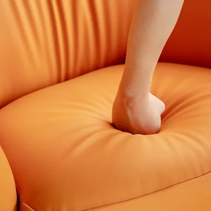 Small Accent Chair Faux Leather Living Room Image - 4