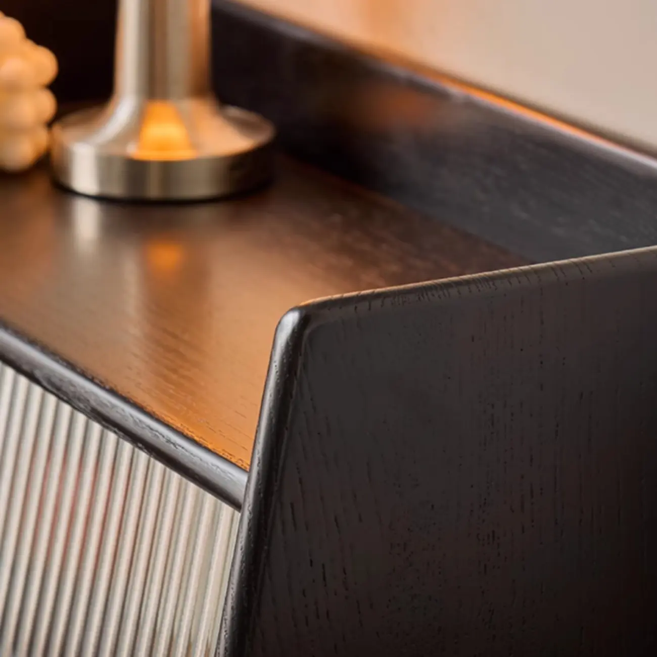 Modern Natural Wood Buffet with Sliding Doors Image - 8 | homeyfad