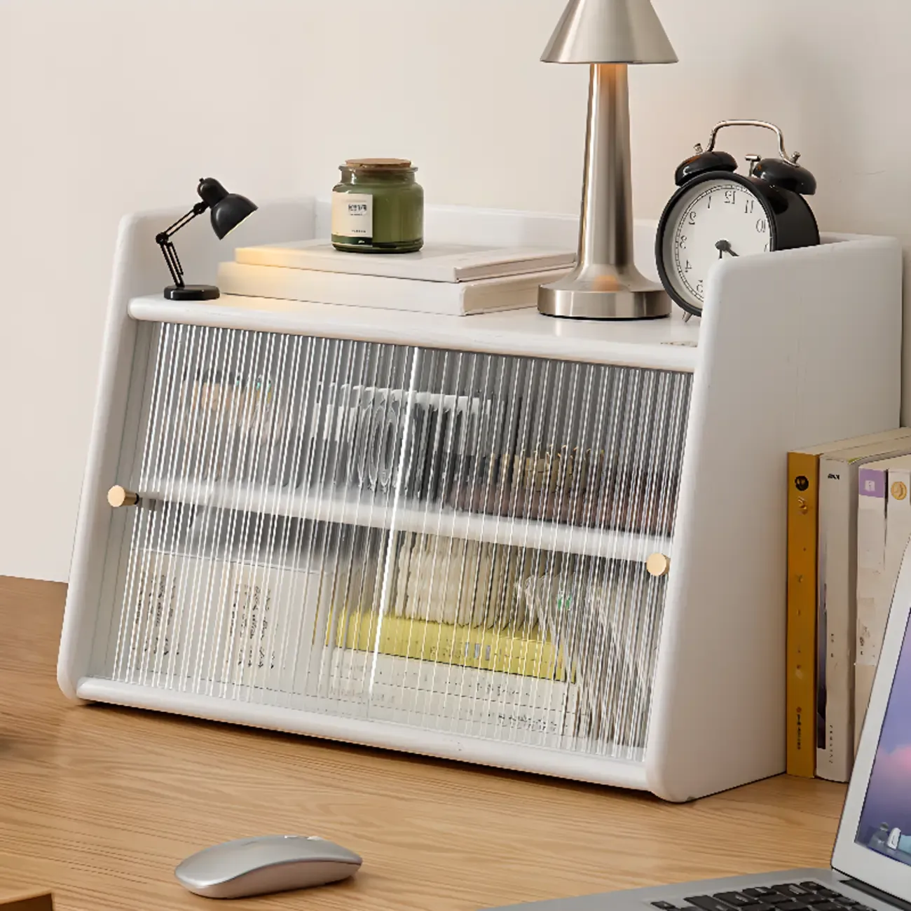 Modern Natural Wood Buffet with Sliding Doors Image - 9