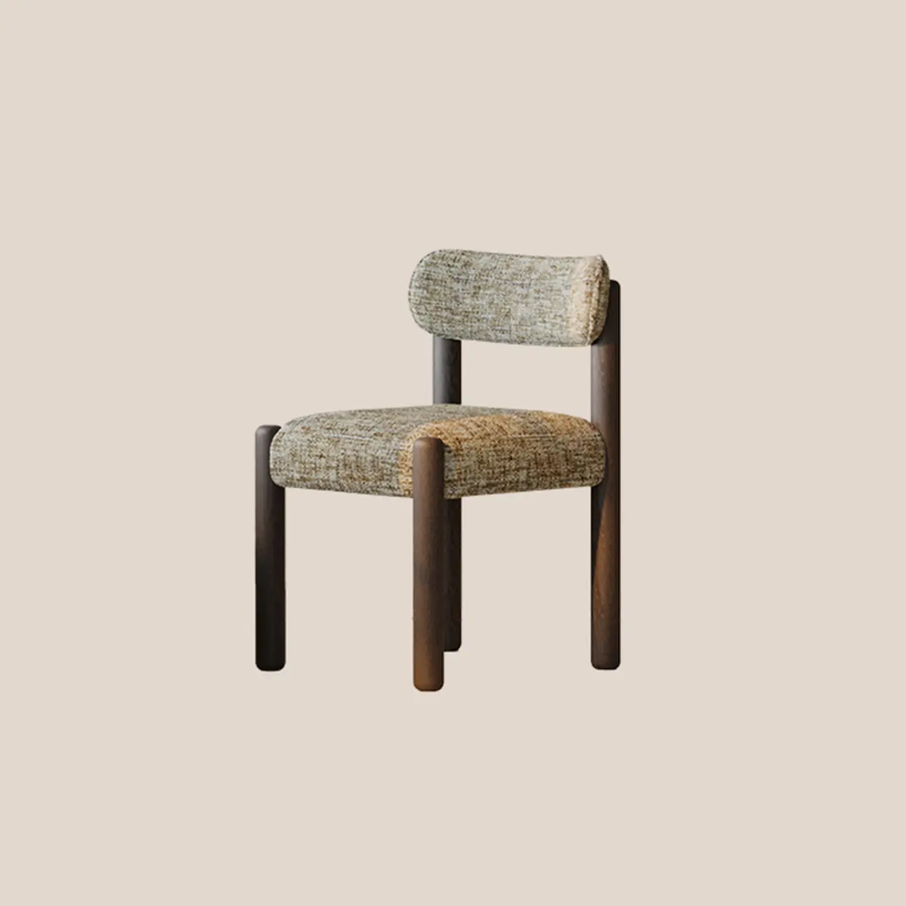 Modern Upholstered Fabric Wood Dining Chair Image - 15 | homeyfad