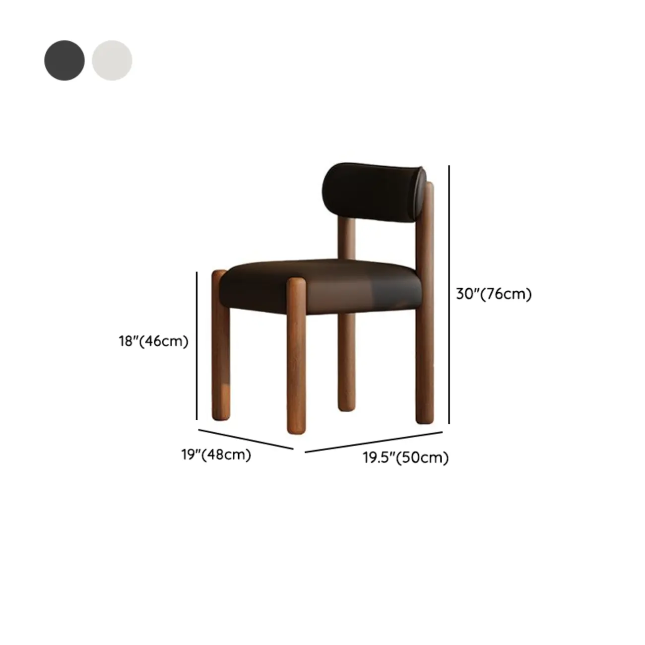 Modern Upholstered Fabric Wood Dining Chair #size | homeyfad