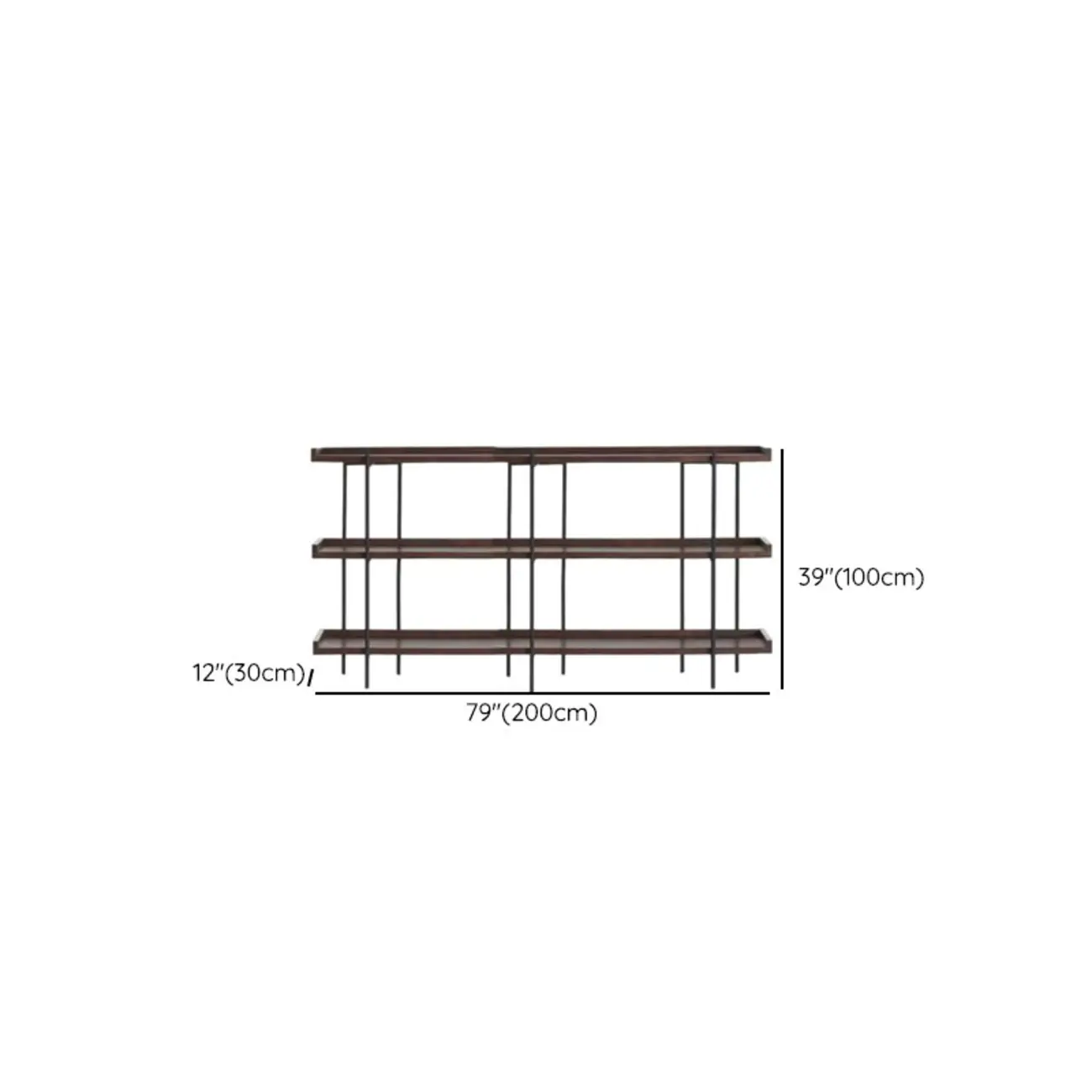 Contemporary Iron Brown Multi-tier Wood Etagere Bookcase Image - 19 | homeyfad