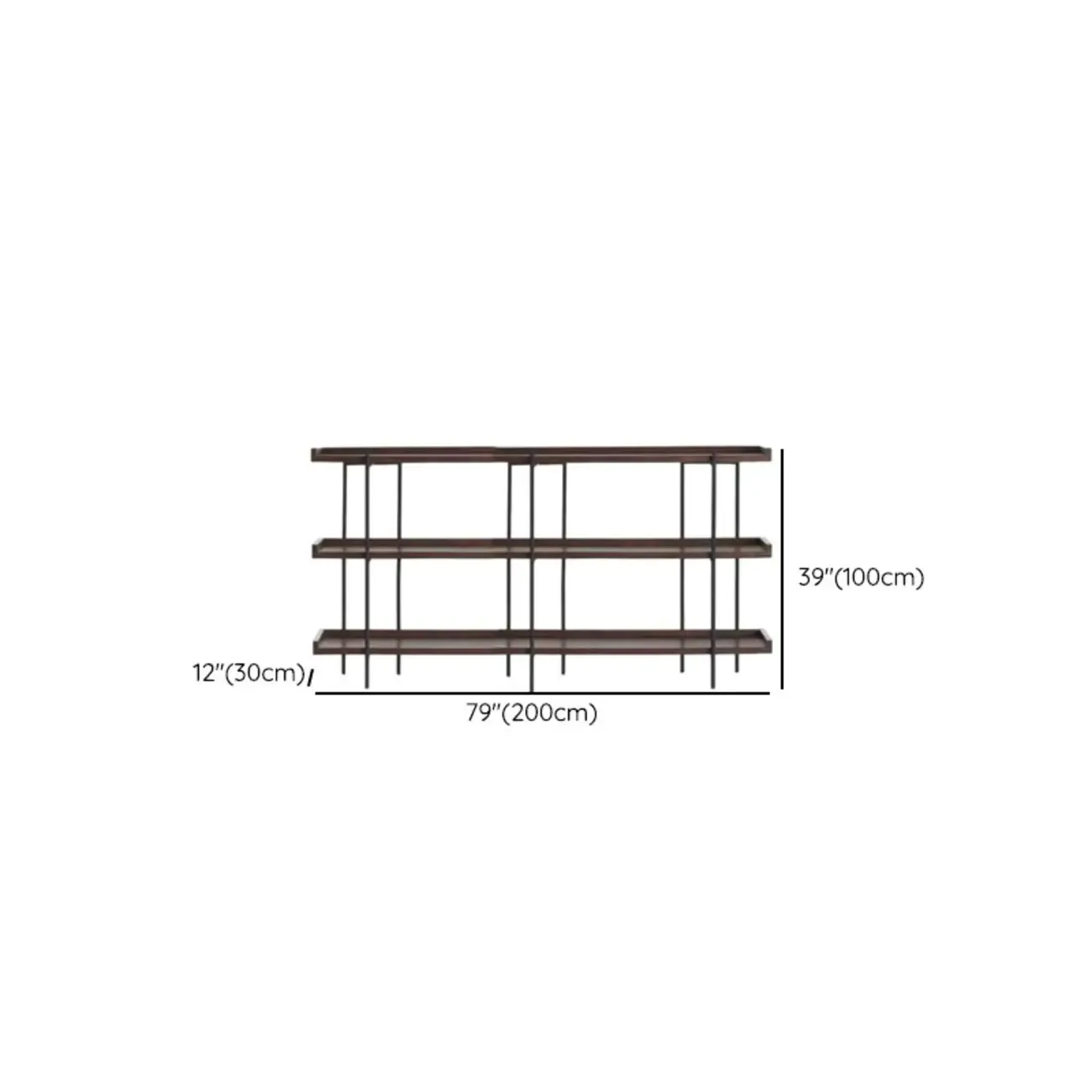 Contemporary Iron Brown Multi-tier Wood Etagere Bookcase Image - 19
