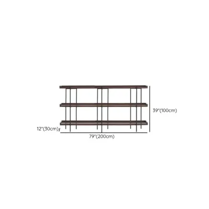Contemporary Iron Brown Multi-tier Wood Etagere Bookcase Image - 19