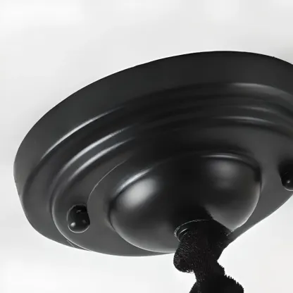 Elegant Black Crystal Beads Chandelier Candelabra Base Image - 10