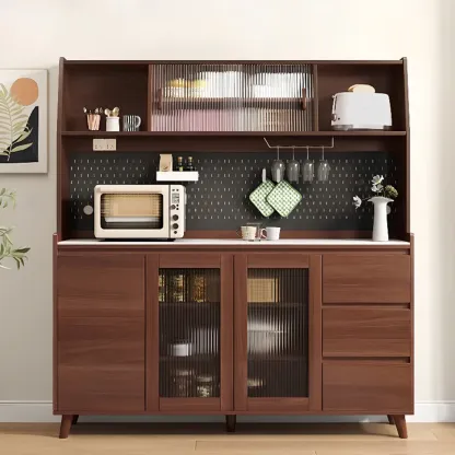 Modern Slab Stone Countertop Kitchen Sideboard Image - 4