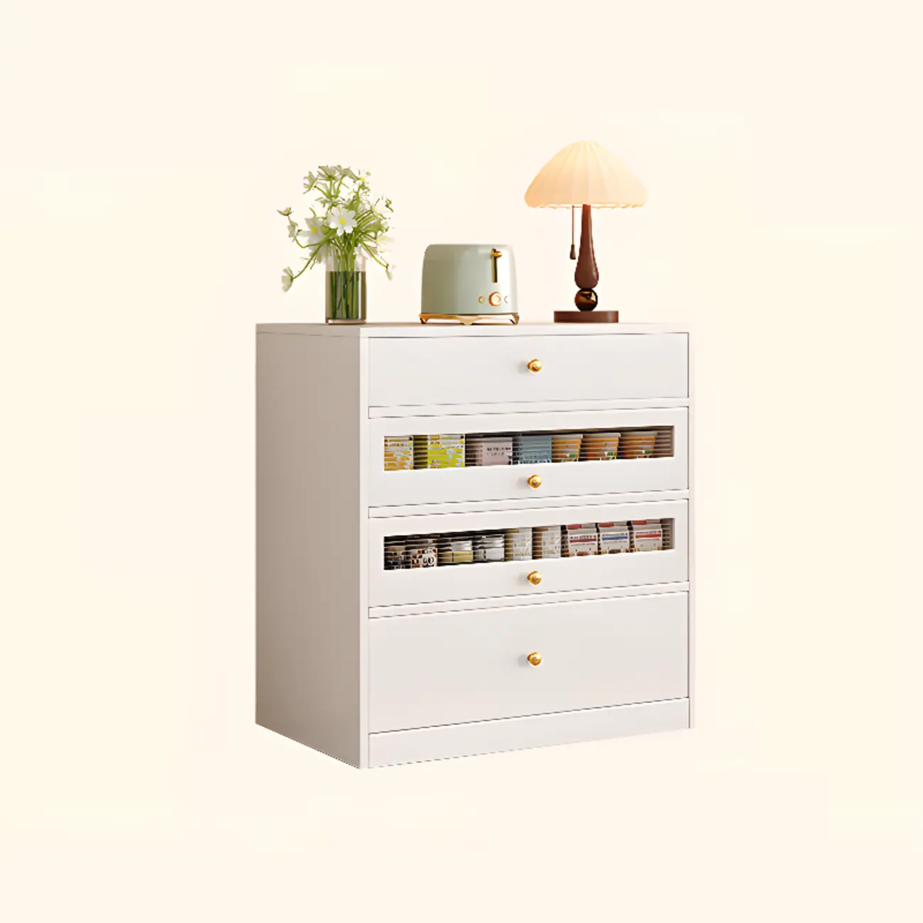 Modern Art Deco Wood Buffet Sideboard with Storage Image - 11 | homeyfad