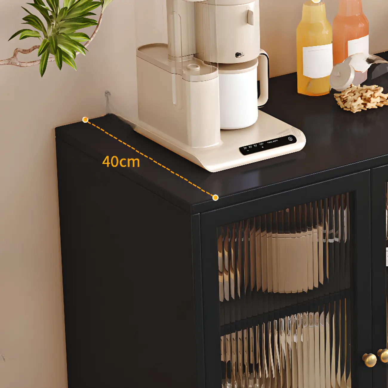 Modern Art Deco Wood Buffet Sideboard with Storage Image - 12 | homeyfad