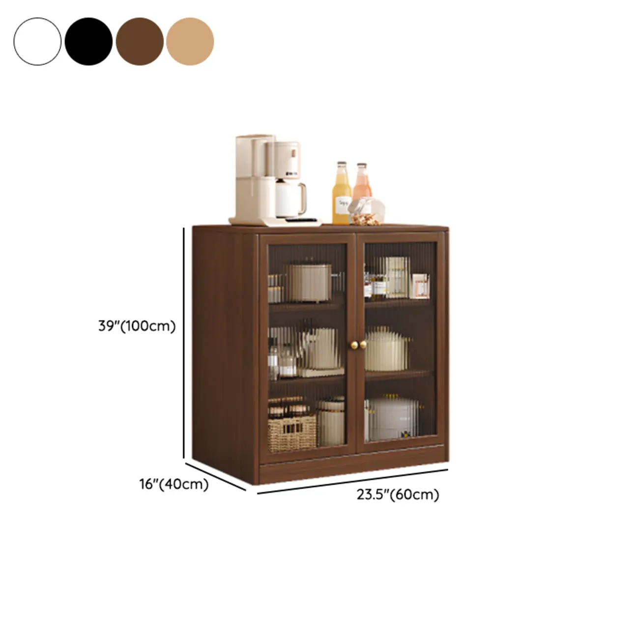 Modern Art Deco Wood Buffet Sideboard with Storage #size | homeyfad