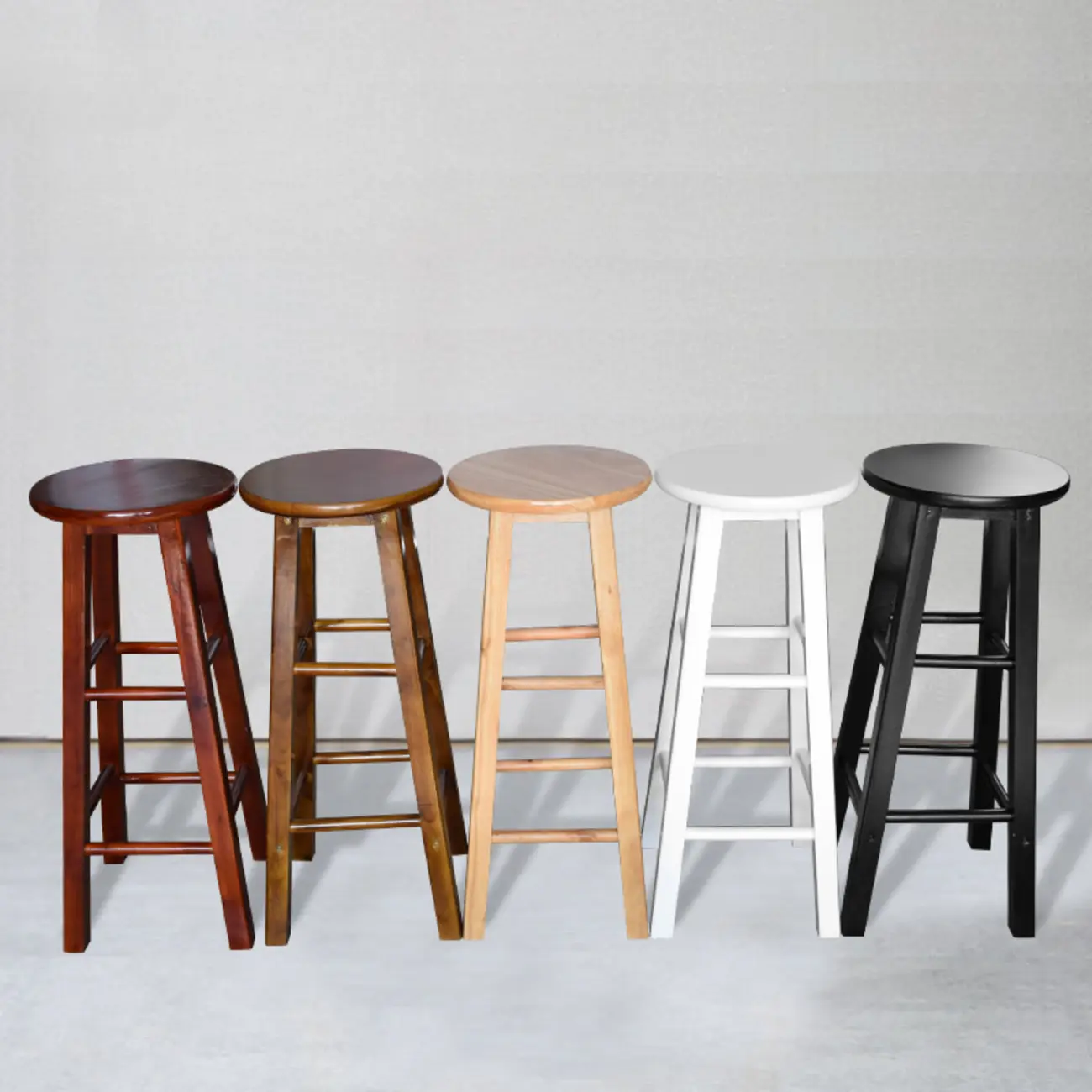 Counter Height Modern Wood Backless Bar Stools Image - 2 | homeyfad