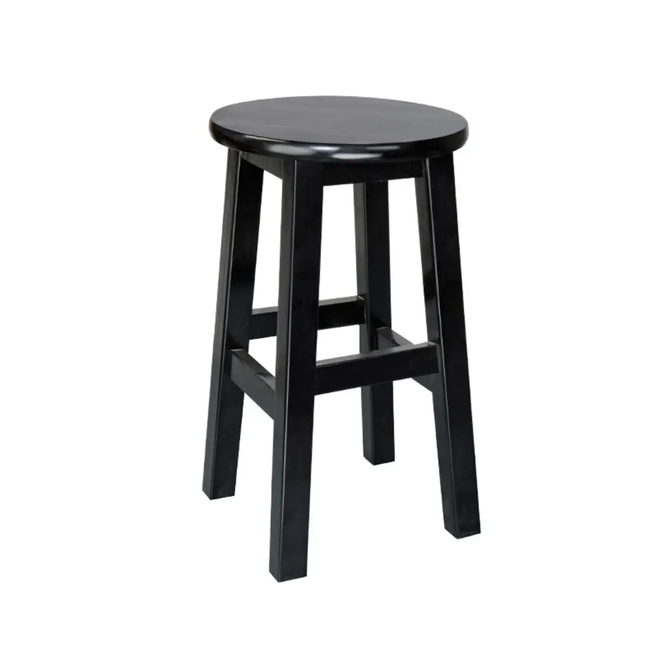 Counter Height Modern Wood Backless Bar Stools Image - 3