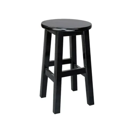Counter Height Modern Wood Backless Bar Stools Image - 3