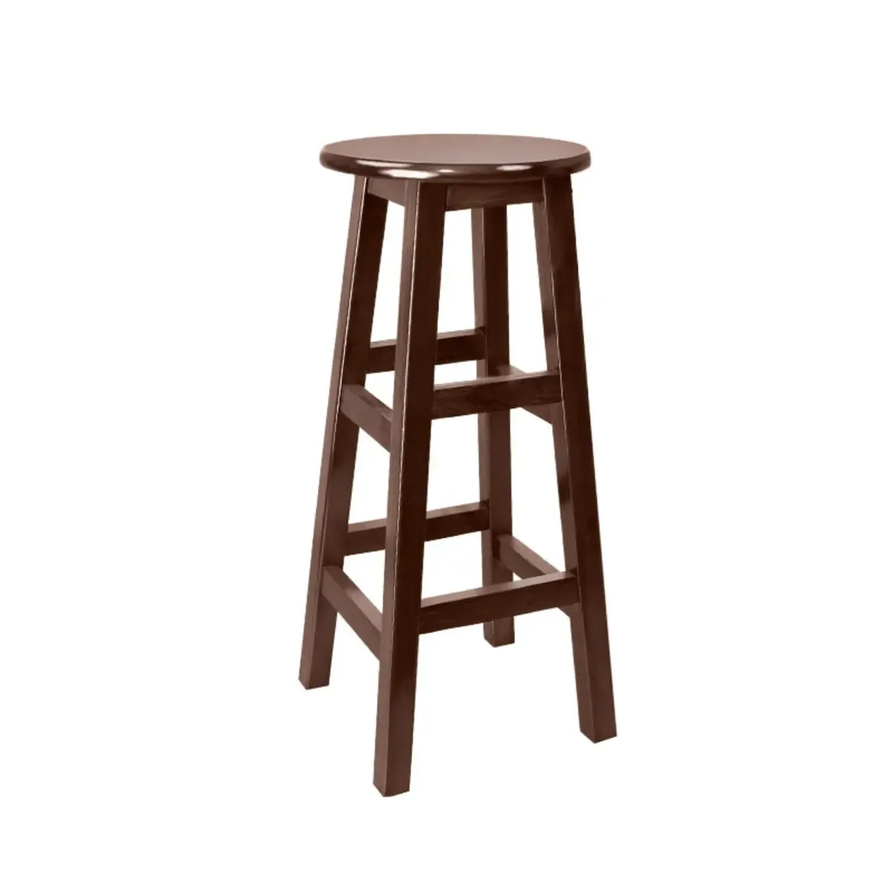 Counter Height Modern Wood Backless Bar Stools Image - 6