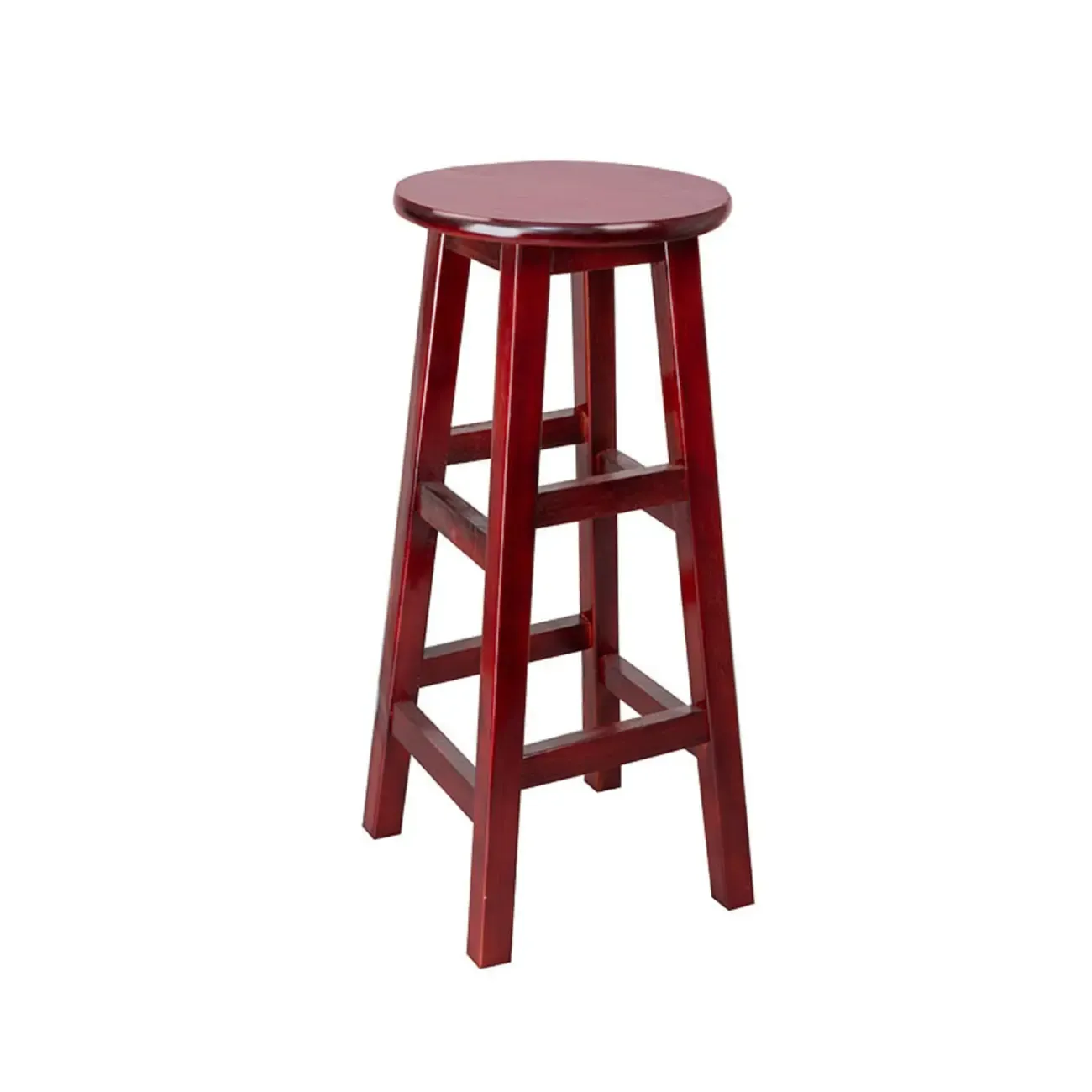 Counter Height Modern Wood Backless Bar Stools Image - 7