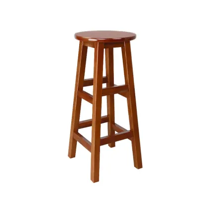 Counter Height Modern Wood Backless Bar Stools Image - 11