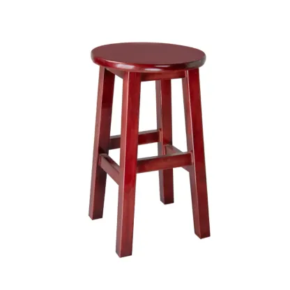 Counter Height Modern Wood Backless Bar Stools Image - 13
