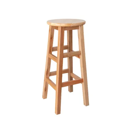Counter Height Modern Wood Backless Bar Stools Image - 16