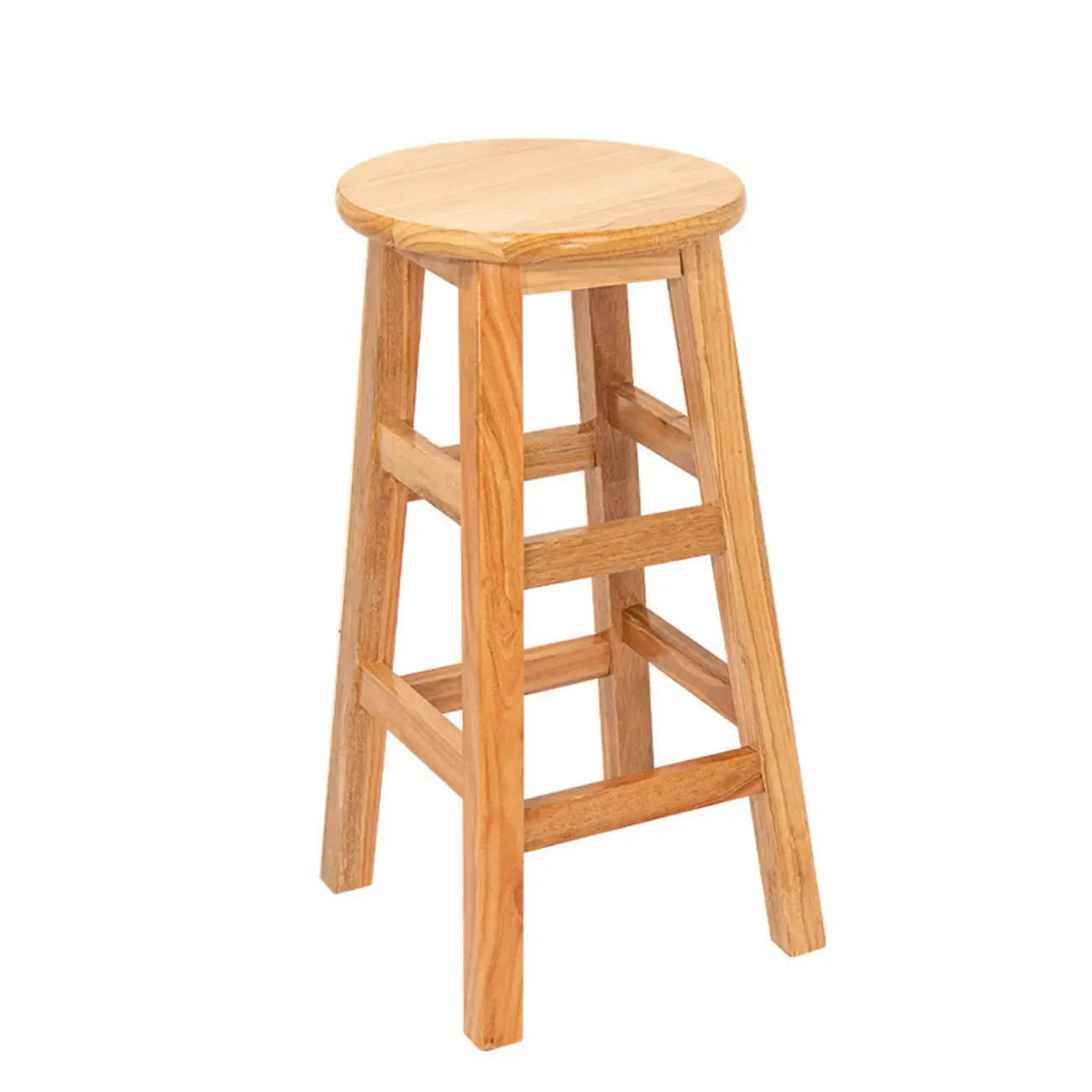 Counter Height Modern Wood Backless Bar Stools Image - 19