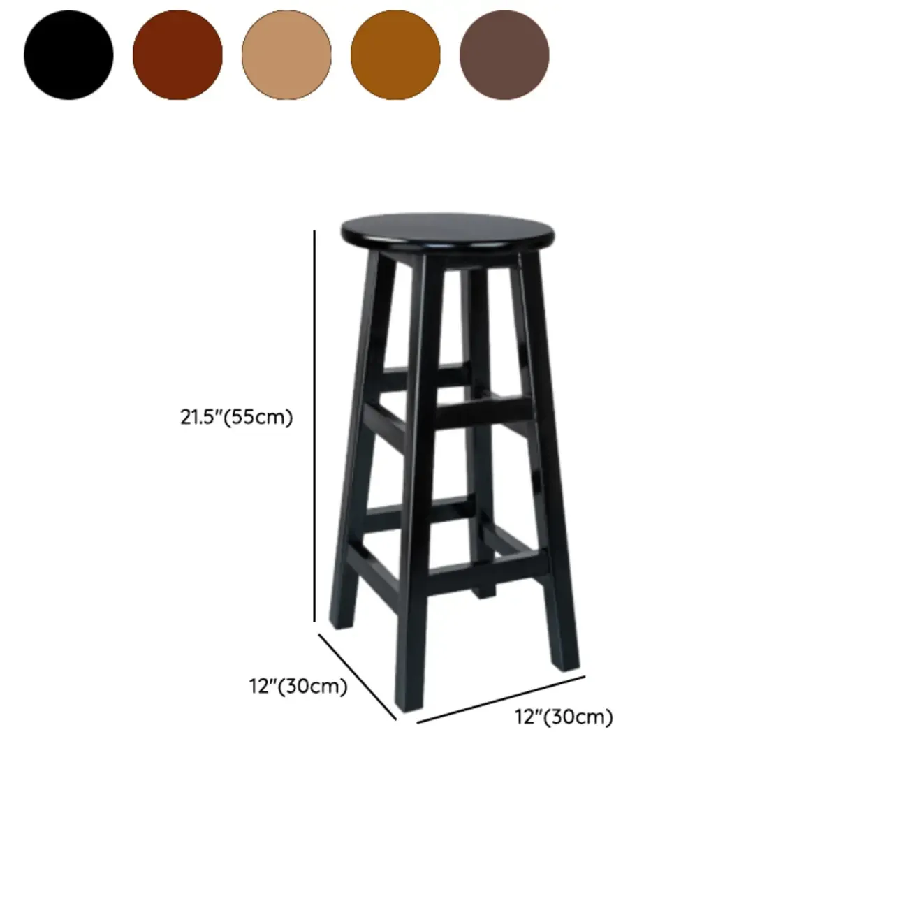 Counter Height Modern Wood Backless Bar Stools Image - 22