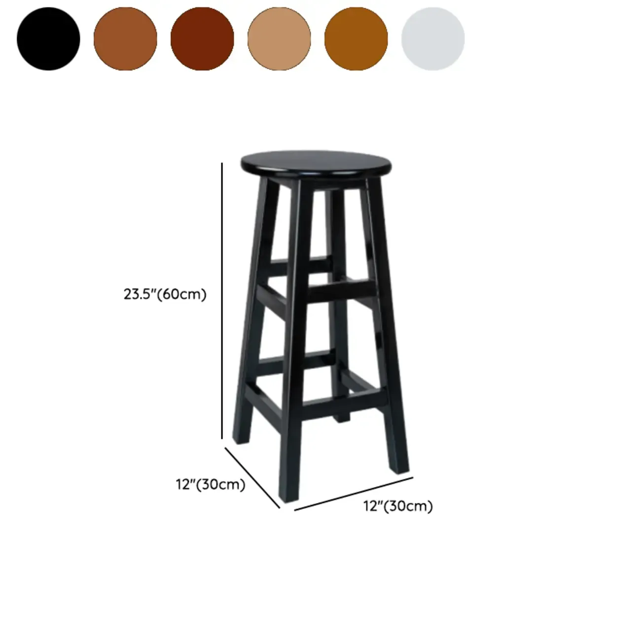 Counter Height Modern Wood Backless Bar Stools Image - 23