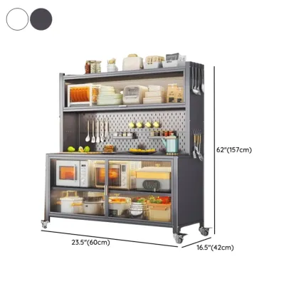 Modern Metal Adjustable Shelving Narrow Sideboard #size