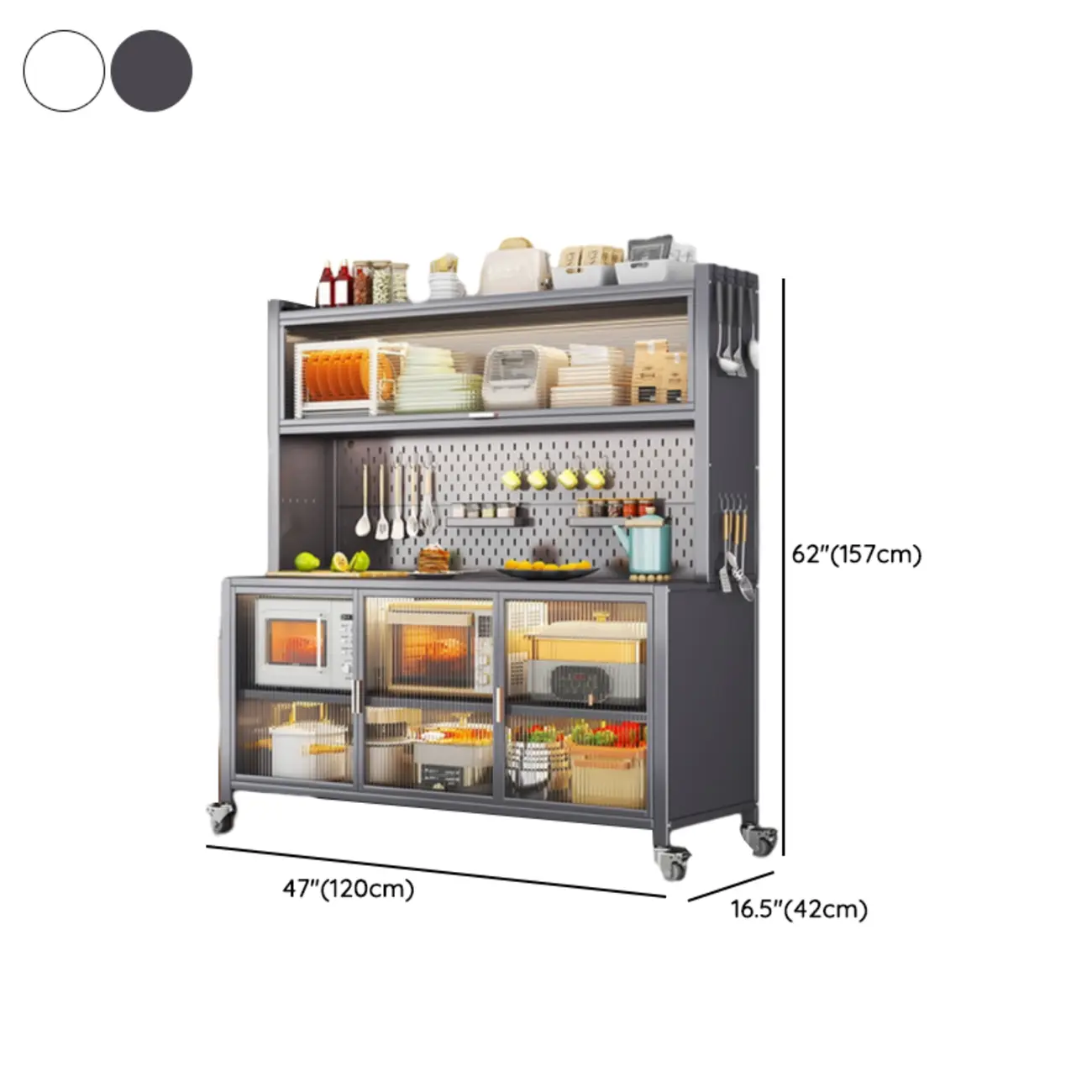 Modern Metal Adjustable Shelving Narrow Sideboard Image - 19 | homeyfad