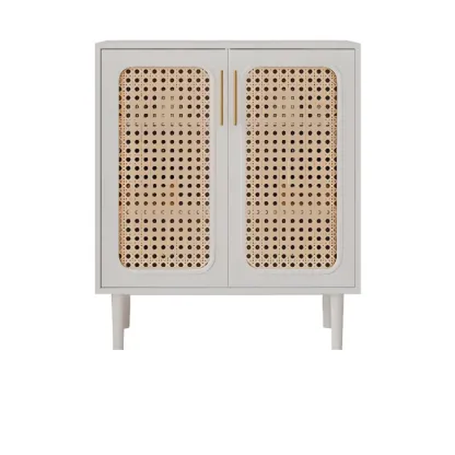 Modern Ink Wood Slab Buffet with Adjustable Shelving Image - 5