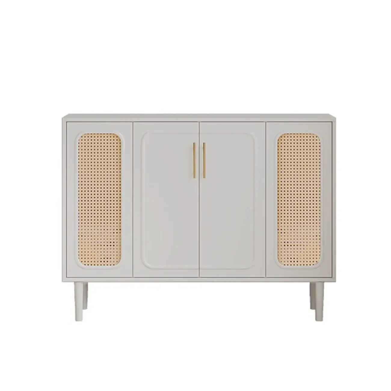 Modern Ink Wood Slab Buffet with Adjustable Shelving Image - 7