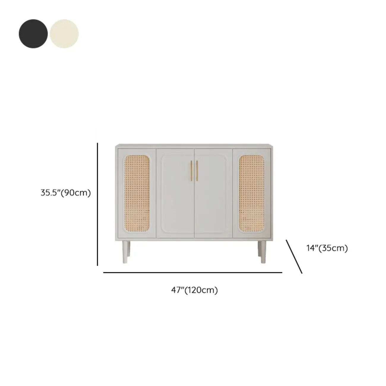 Modern Ink Wood Slab Buffet with Adjustable Shelving Image - 18 | homeyfad