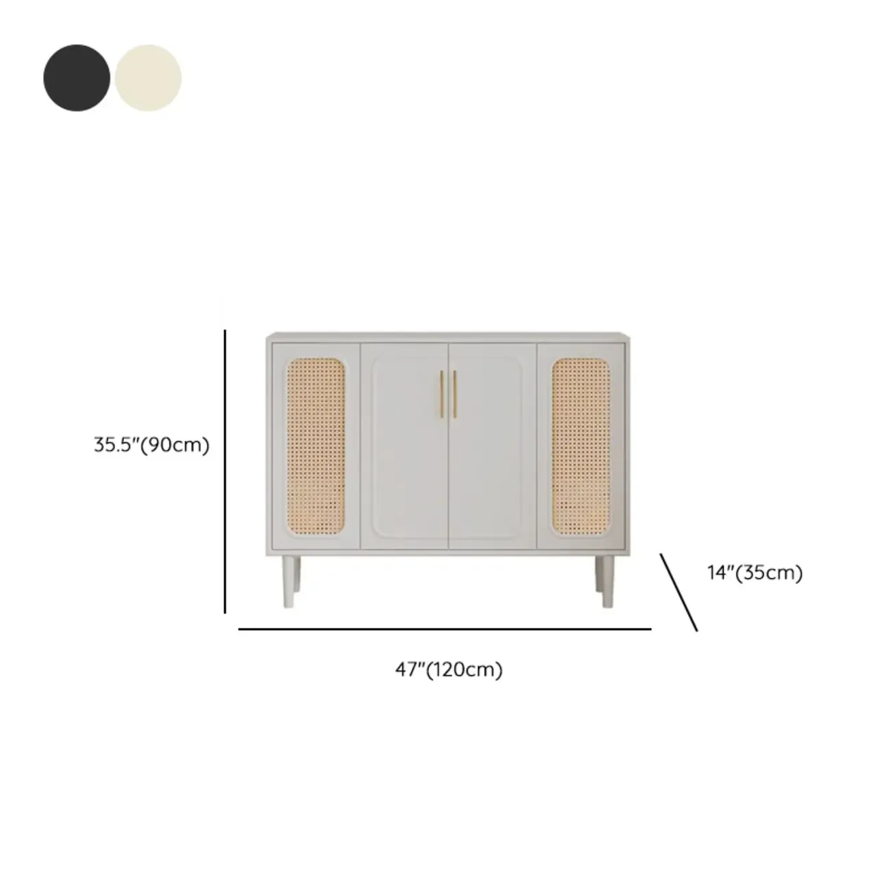 Modern Ink Wood Slab Buffet with Adjustable Shelving Image - 18