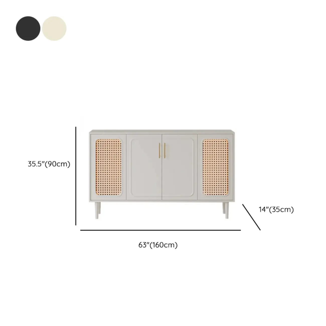 Modern Ink Wood Slab Buffet with Adjustable Shelving Image - 20 | homeyfad