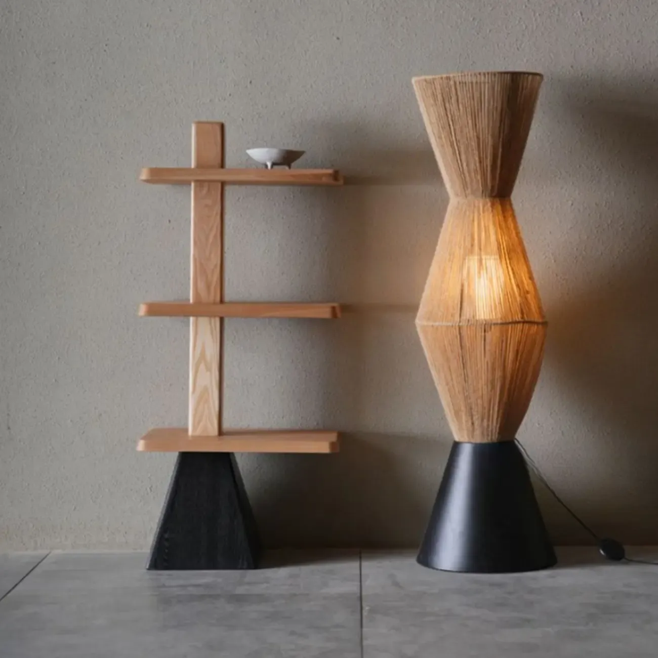 Elegant Ash Wood Open Back Display Vertical Bookcase Image - 3