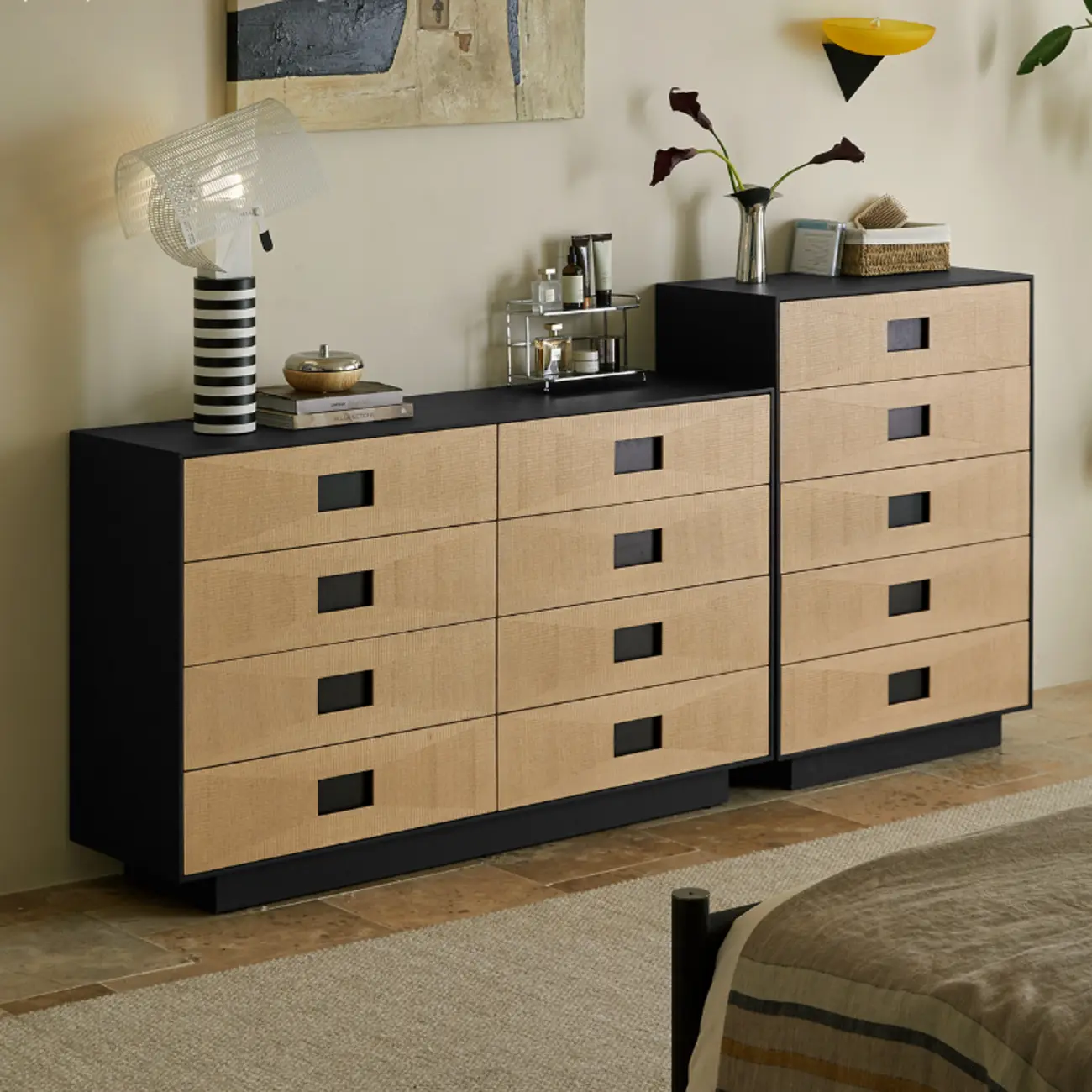 Bedroom 8-drawer Modern Natural Wood Double Dresser Image - 2 | homeyfad