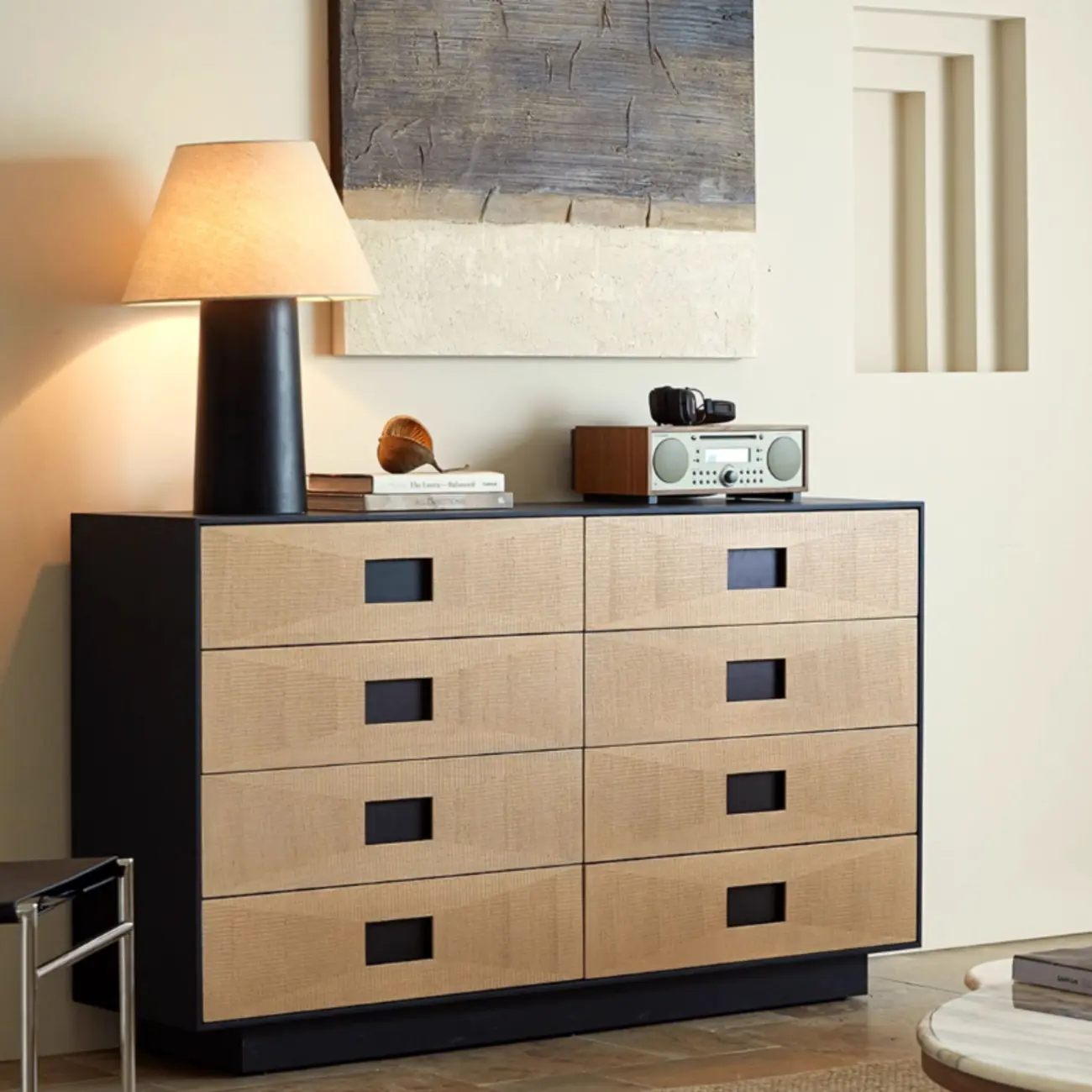 Bedroom 8-drawer Modern Natural Wood Double Dresser Image - 1 | homeyfad